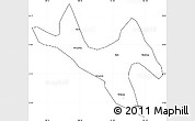 Blank Simple Map of Zhenyuan, cropped outside