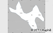 Gray Simple Map of Zhenyuan, single color outside