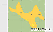 Savanna Style Simple Map of Zhenyuan, single color outside