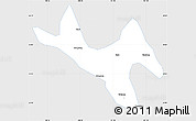 Silver Style Simple Map of Zhenyuan, single color outside