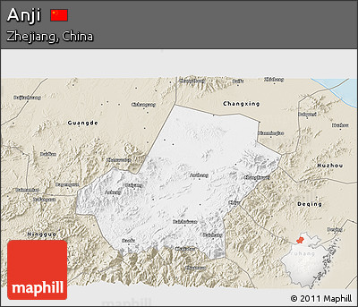 Classic Style 3D Map of Anji