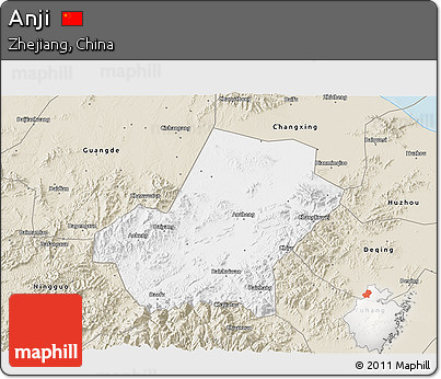 Classic Style 3D Map of Anji