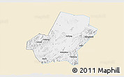 Classic Style 3D Map of Anji, single color outside