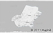 Gray 3D Map of Anji, single color outside