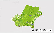 Physical 3D Map of Anji, cropped outside
