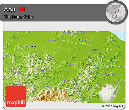 Physical 3D Map of Anji