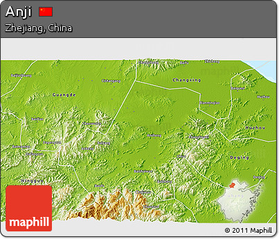 Physical 3D Map of Anji