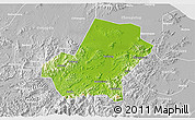 Physical 3D Map of Anji, lighten, desaturated