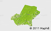 Physical 3D Map of Anji, single color outside