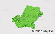 Political 3D Map of Anji, single color outside
