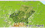 Satellite 3D Map of Anji, physical outside