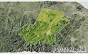 Satellite 3D Map of Anji, semi-desaturated