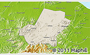 Shaded Relief 3D Map of Anji, physical outside