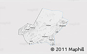 Silver Style 3D Map of Anji, single color outside