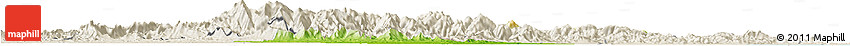 Physical Horizon Map of Anji, shaded relief outside