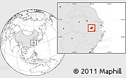 Blank Location Map of Anji, highlighted country