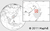 Blank Location Map of Anji, highlighted parent region