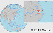 Gray Location Map of Anji