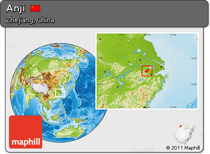 Physical Location Map of Anji