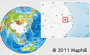 Physical Location Map of Anji, highlighted country