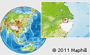Physical Location Map of Anji, highlighted parent region