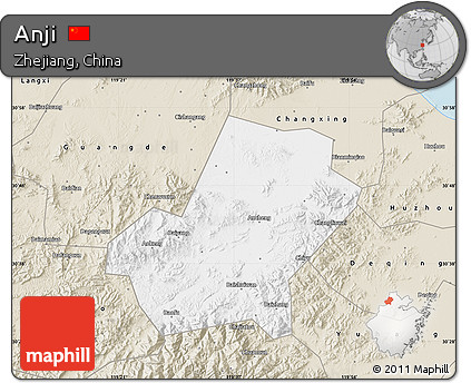 Classic Style Map of Anji