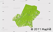 Physical Map of Anji, cropped outside