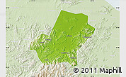 Physical Map of Anji, lighten