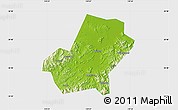 Physical Map of Anji, single color outside
