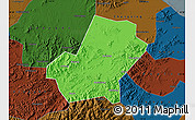 Political Map of Anji, darken