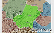 Political Map of Anji, semi-desaturated