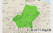 Political Map of Anji, shaded relief outside
