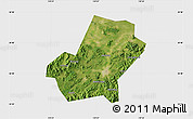 Satellite Map of Anji, single color outside