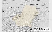 Shaded Relief Map of Anji, desaturated