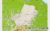 Shaded Relief Map of Anji, physical outside