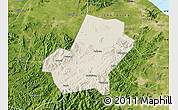 Shaded Relief Map of Anji, satellite outside