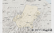 Shaded Relief Map of Anji, semi-desaturated