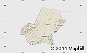 Shaded Relief Map of Anji, single color outside