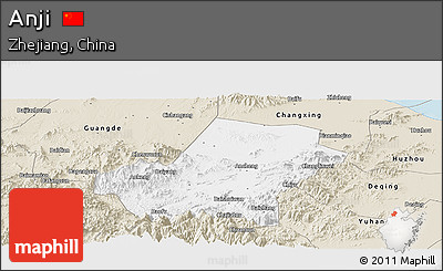 Classic Style Panoramic Map of Anji