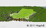 Physical Panoramic Map of Anji, darken
