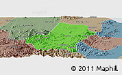 Political Panoramic Map of Anji, semi-desaturated