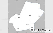 Gray Simple Map of Anji, single color outside