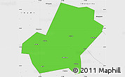 Political Simple Map of Anji, single color outside, borders and labels
