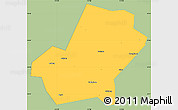 Savanna Style Simple Map of Anji, single color outside