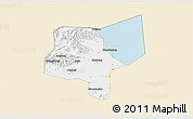 Classic Style 3D Map of Changxing, single color outside