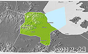 Physical 3D Map of Changxing, desaturated