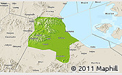 Physical 3D Map of Changxing, shaded relief outside