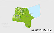 Physical 3D Map of Changxing, single color outside