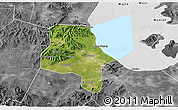 Satellite 3D Map of Changxing, desaturated