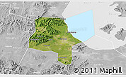 Satellite 3D Map of Changxing, lighten, desaturated